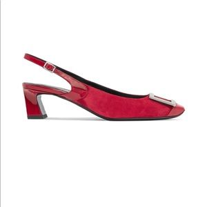 🔥SALE🔥Roger Vivier suede and patent slingback